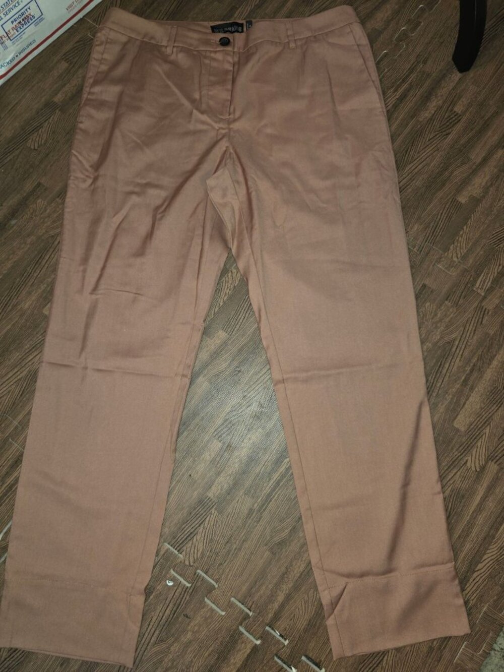Wildfang The Empower Trouser Womens Size 14 Blush Pink Stretch Polyester Blend P